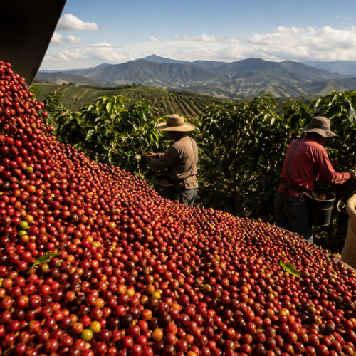 Colheita de café avança para 84%, mas safra brasileira segue atrasada