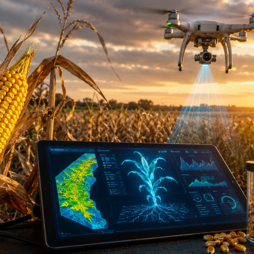 Inteligência Artificial e drones aceleram desenvolvimento de milho mais resistente à seca