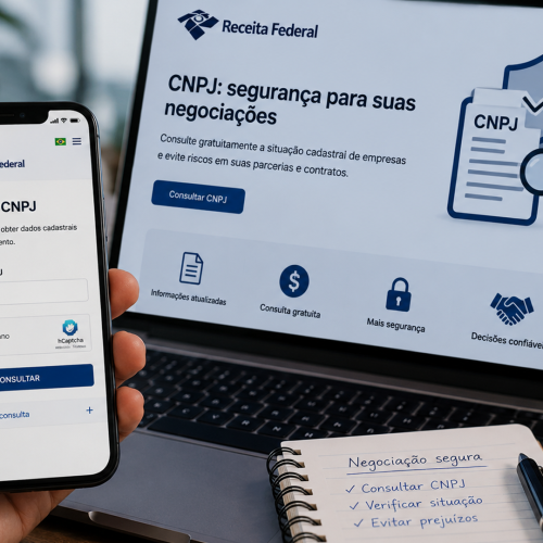 Receita Federal disponibiliza consulta gratuita ao CNPJ e ferramenta pode evitar prejuízos em negociações