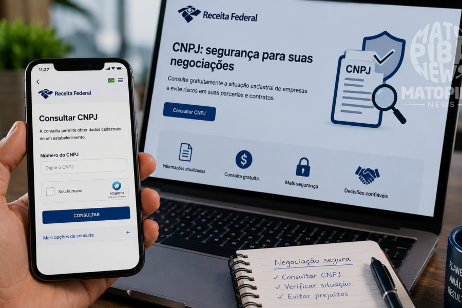 Receita Federal disponibiliza consulta gratuita ao CNPJ e ferramenta pode evitar prejuízos em negociações